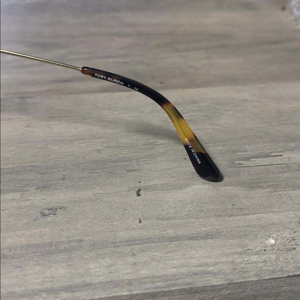 Tory Burch TY6049 Open Metal Frame Sunglasses with Tortoise Shell Accent - Picture 7 of 12